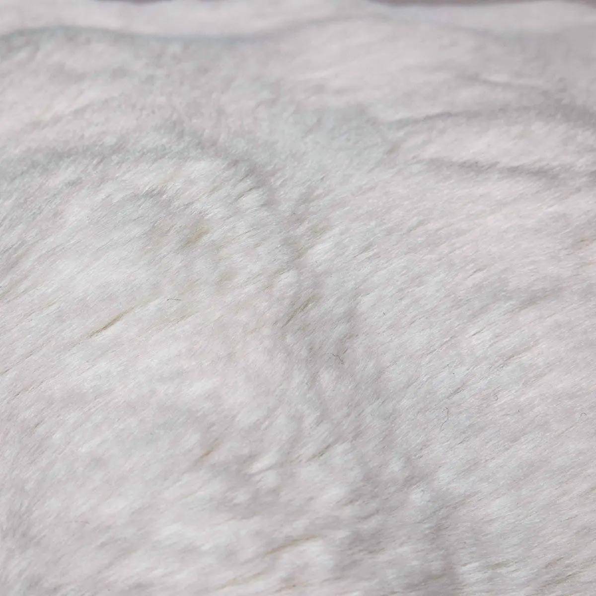 Coussin Imitation Fourrure 3D "Zephy" 45x45cm Blanc - Image 3