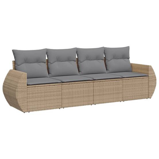 Vidaxl - Salon de jardin avec coussins 4 pcs beige résine tressée vidaXL 3221078 - Image 2