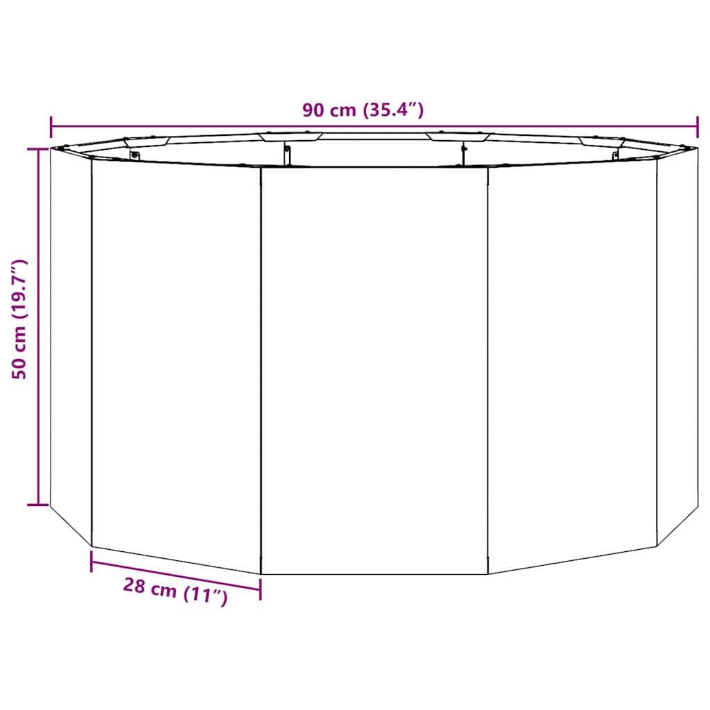 Jardinière | Pot de fleurs | Cache-pot | Bac à fleurs Argent 90 x 90 x 50 cm Acier galvanisé - Image 8