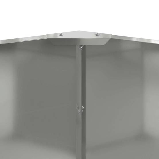 Jardinière | Pot de fleurs | Cache-pot | Bac à fleurs Argent 90 x 90 x 50 cm Acier galvanisé - Image 7