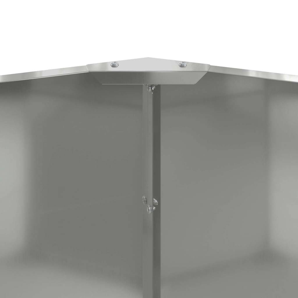 Jardinière | Pot de fleurs | Cache-pot | Bac à fleurs Argent 90 x 90 x 50 cm Acier galvanisé - Image 7