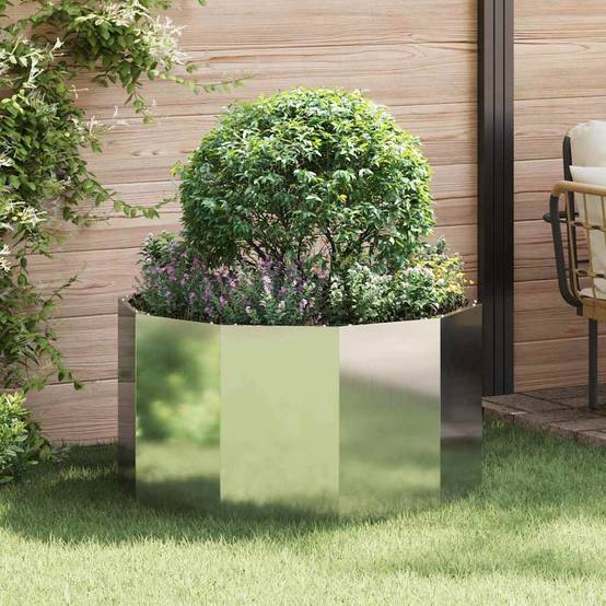 Jardinière | Pot de fleurs | Cache-pot | Bac à fleurs Argent 90 x 90 x 50 cm Acier galvanisé - Image 2