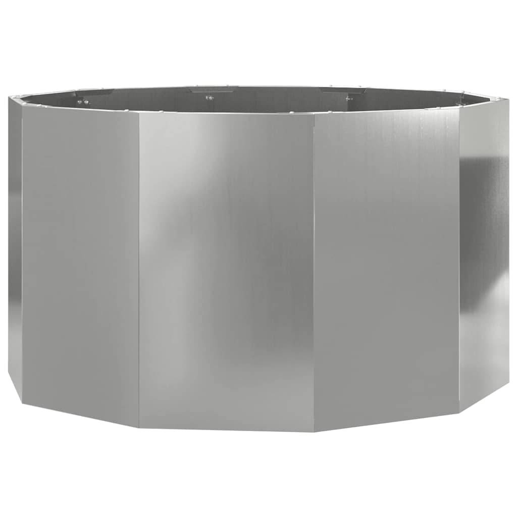 Jardinière | Pot de fleurs | Cache-pot | Bac à fleurs Argent 90 x 90 x 50 cm Acier galvanisé - Image 1