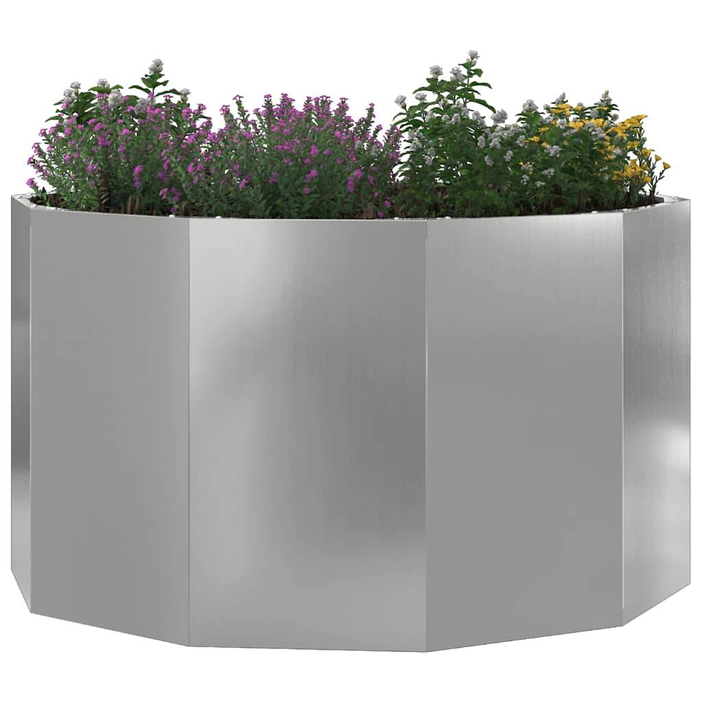 Jardinière | Pot de fleurs | Cache-pot | Bac à fleurs Argent 90 x 90 x 50 cm Acier galvanisé - Image 3