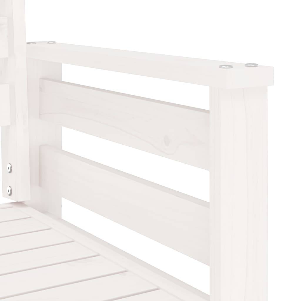 Maison Chic - Banc de jardin - Banc d'extérieur - Banquette avec table 2 places blanc bois massif de pin-JU13925 - Image 6