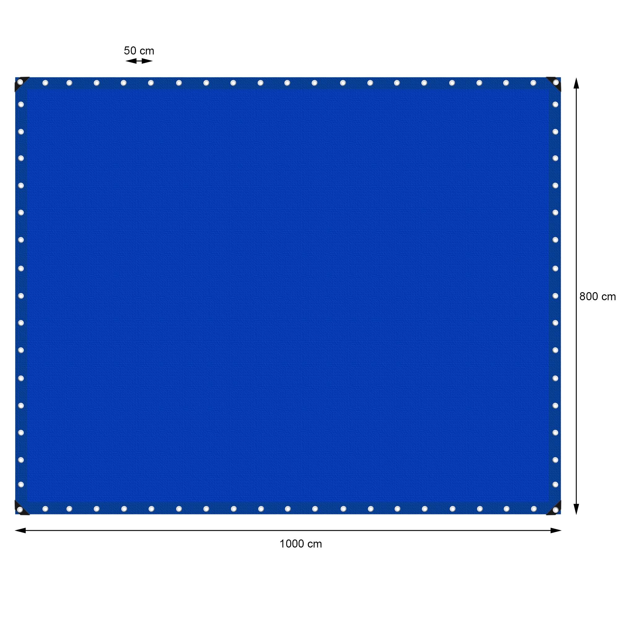 Bâche de Protection Imperméable à l'Eau avec Oeillets - 8x10m 80m² 180g/m²- Polyéthylène PE Bleu- Résistant à la Moisissure - Image 5