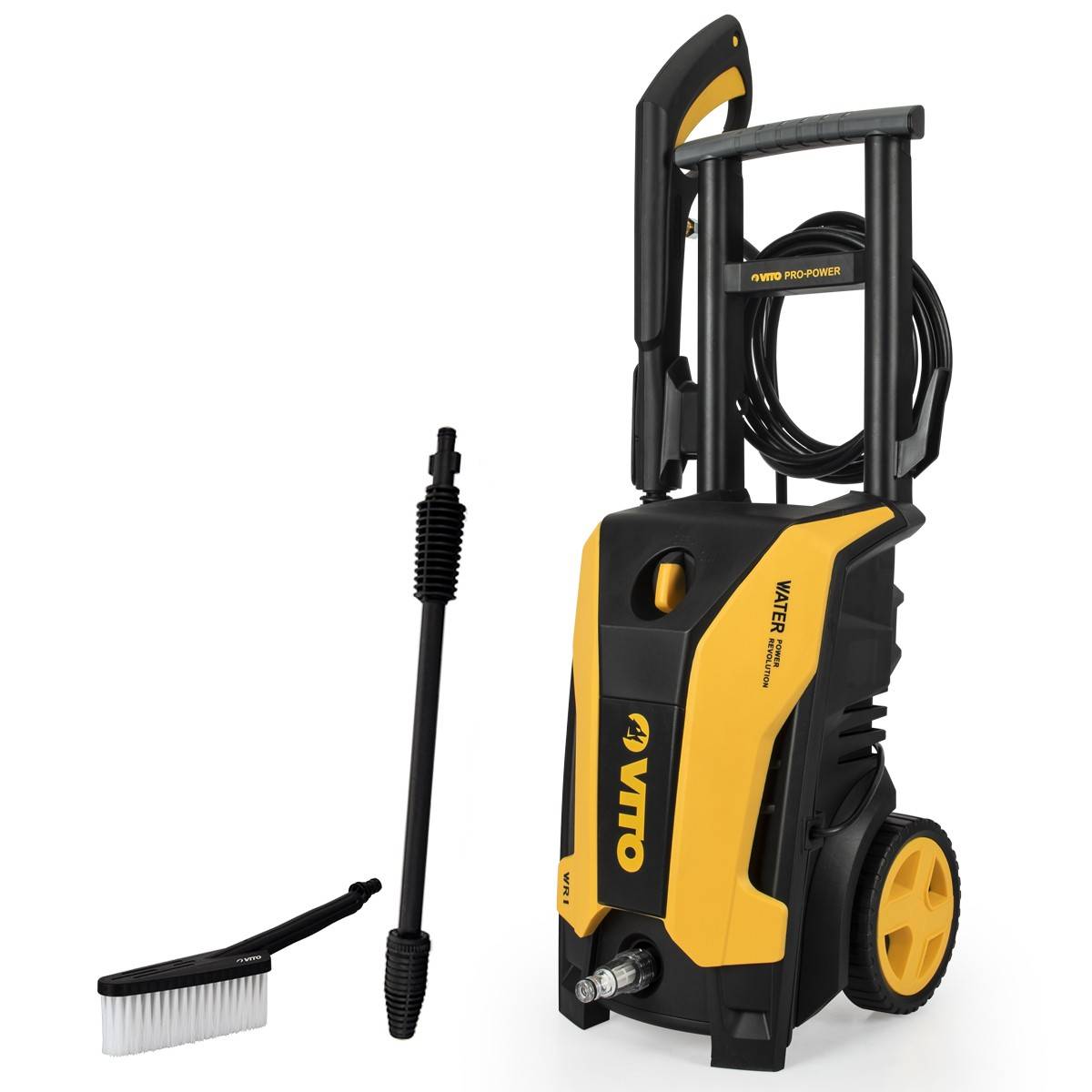 Nettoyeur haute pression 115 bars 1300W Tuyau 5m Lance turbo + Brosse lavage + Filtre VITO - Image 1