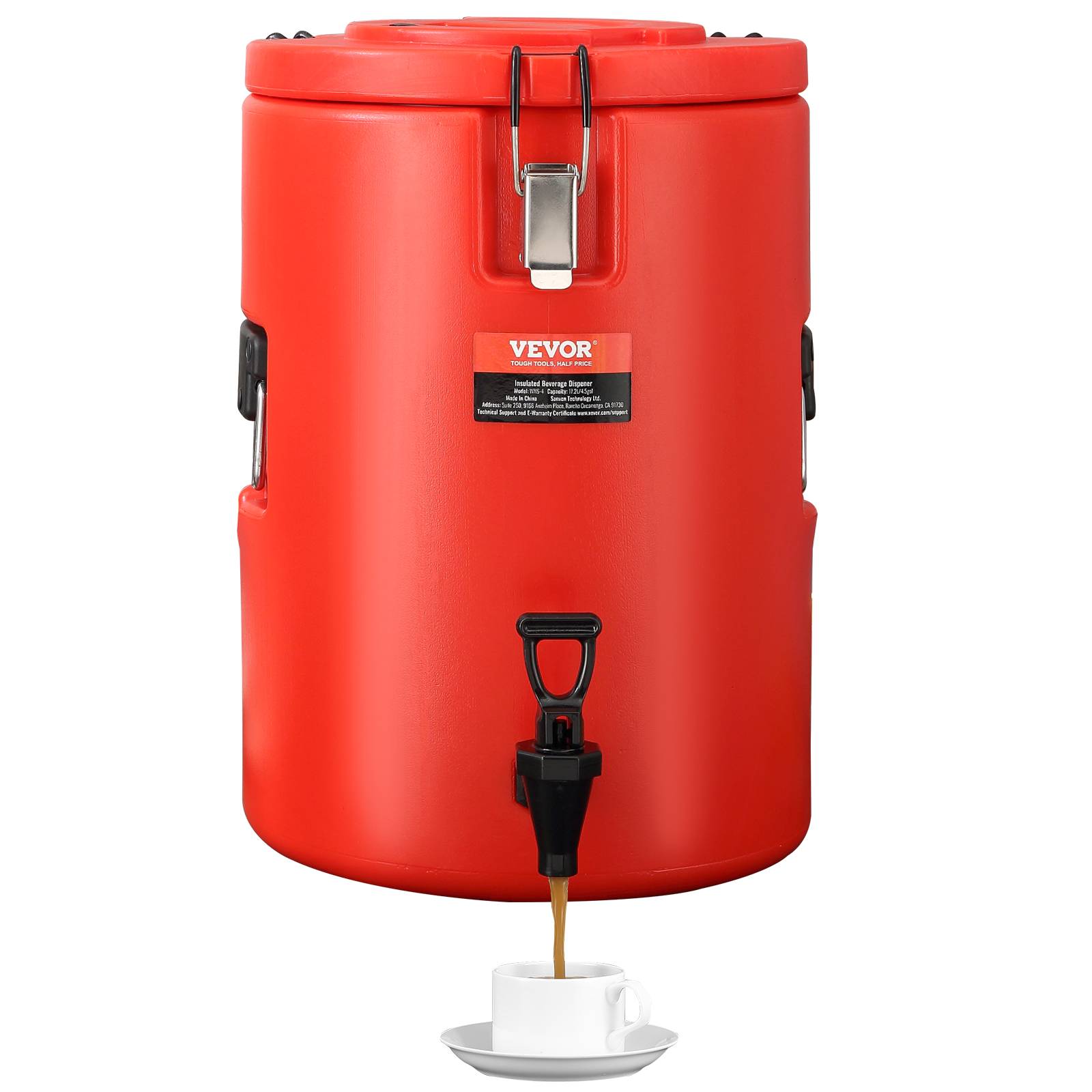 VEVOR Distributeur boissons isotherme 17,2 L, eau chaude/froide non électrique. Inox, camping. - Image 1