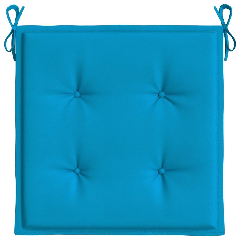 Coussins de chaise de jardin polyester bleu 50 x 50 x 4 cm - PANGIVO - Image 6