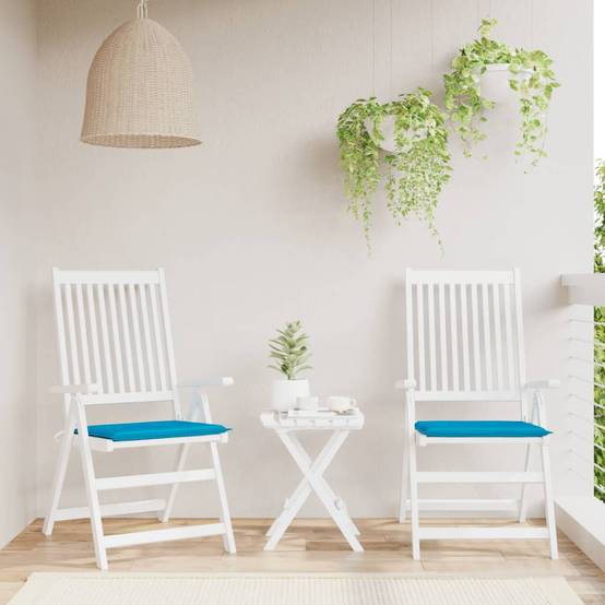 Coussins de chaise de jardin polyester bleu 50 x 50 x 4 cm - PANGIVO - Image 1
