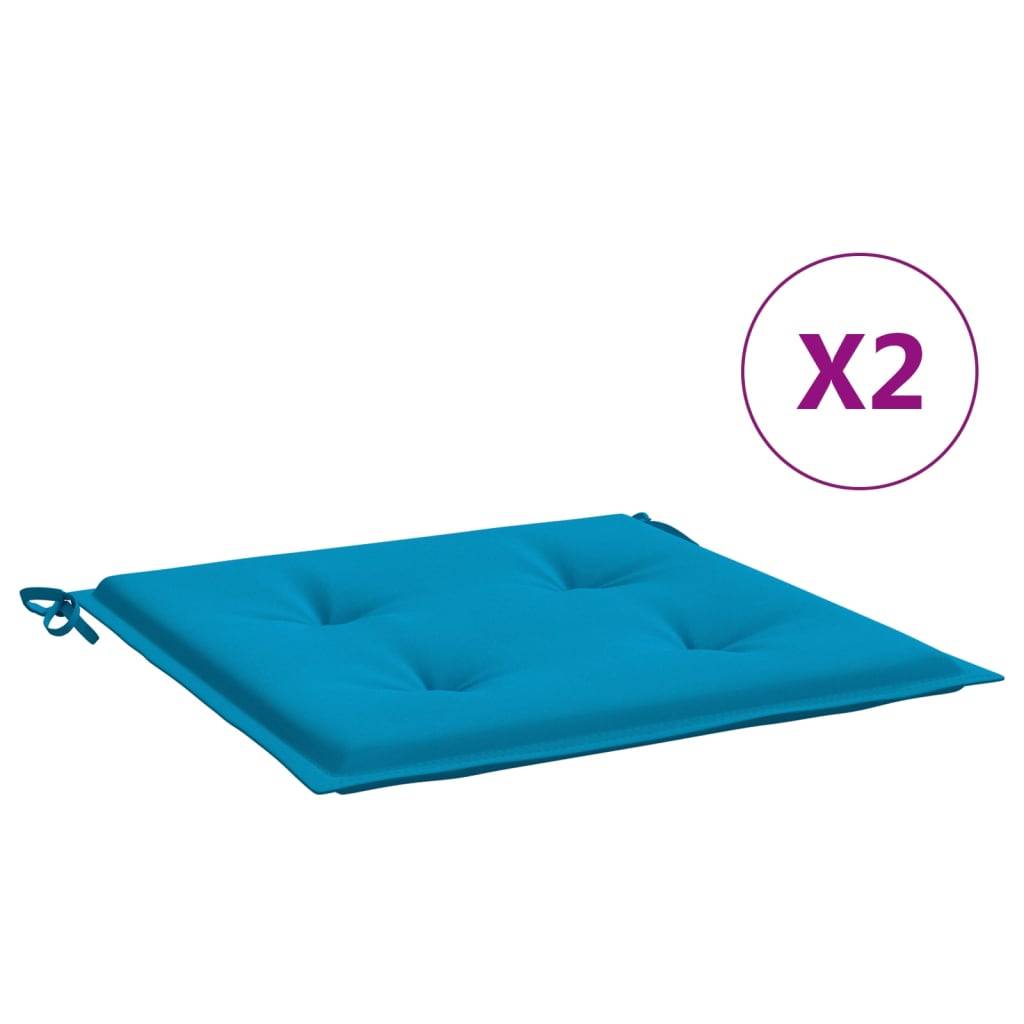 Coussins de chaise de jardin polyester bleu 50 x 50 x 4 cm - PANGIVO - Image 2