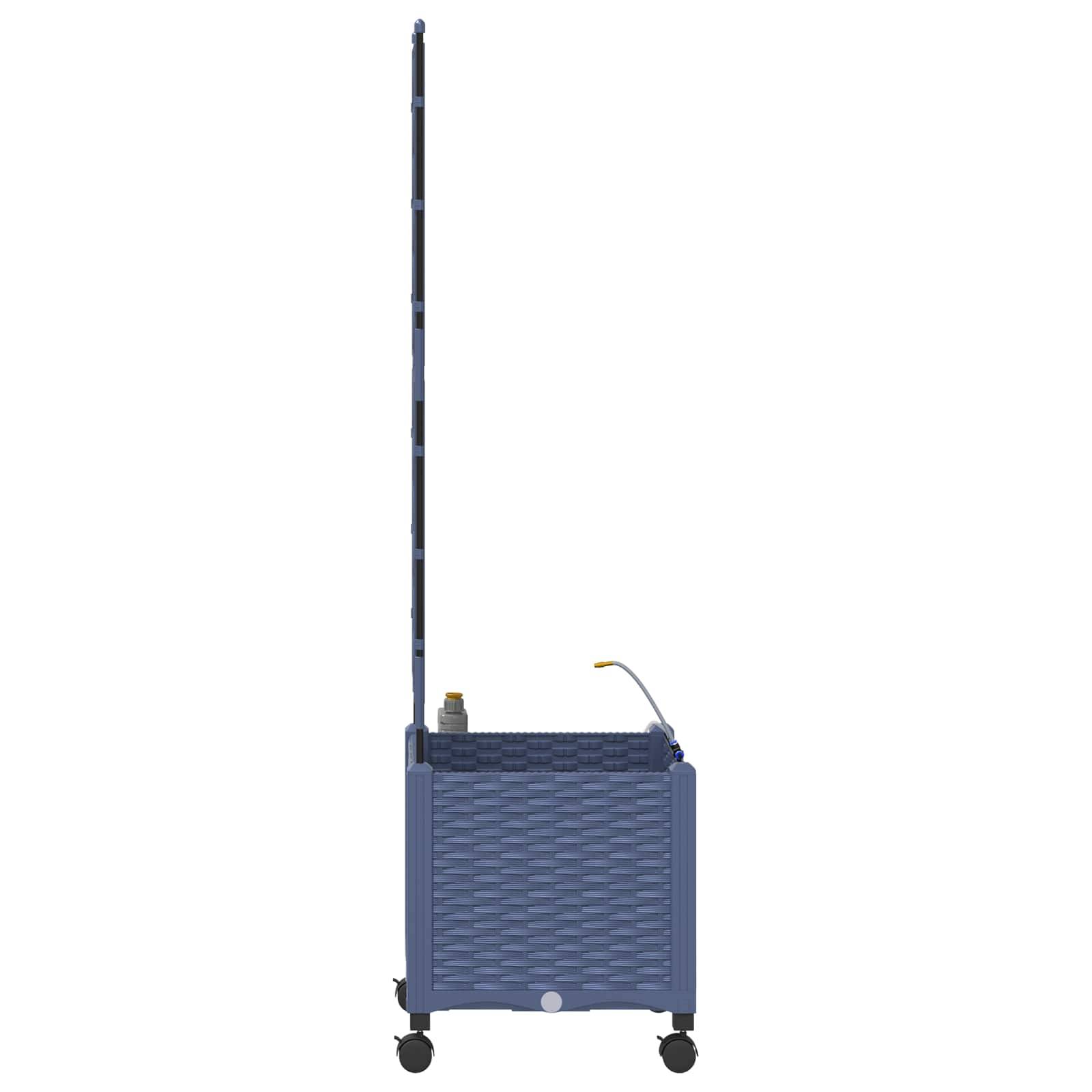 ComfortXL - Jardinière sur roues polypropylène jardin terrasse système irrigation plantes 40x40x148 gris - ComfortXL Outdoor Living - Image 3