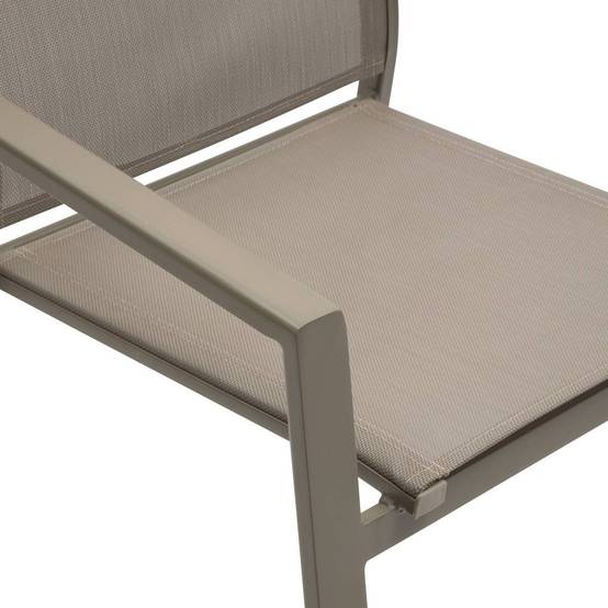 Fauteuil de jardin empilable Essentia noisette/café Hespéride - Image 4