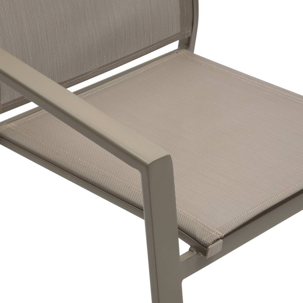 Fauteuil de jardin empilable Essentia noisette/café Hespéride - Image 4