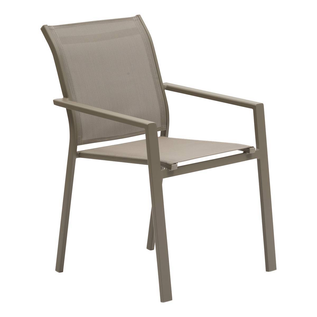 Fauteuil de jardin empilable Essentia noisette/café Hespéride - Image 1