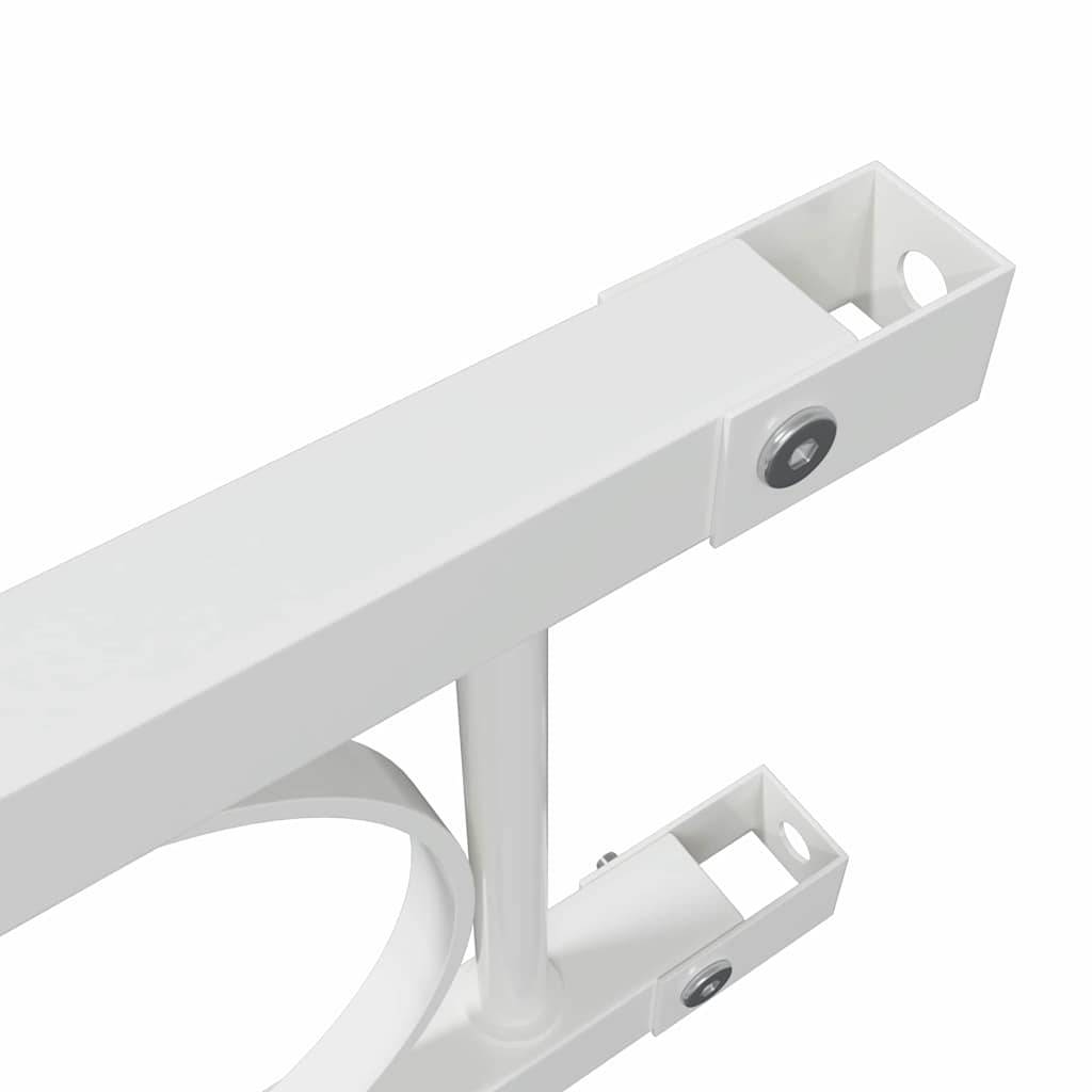 Maison Chic - Clôture de jardin - Panneau de clôture - Palissade Blanc Acier g537 - Image 7