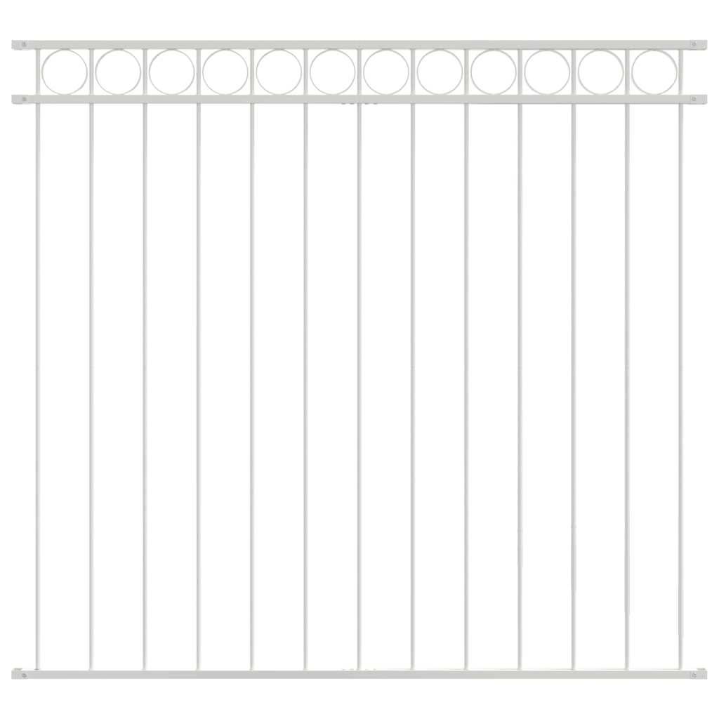 Maison Chic - Clôture de jardin - Panneau de clôture - Palissade Blanc Acier g537 - Image 1