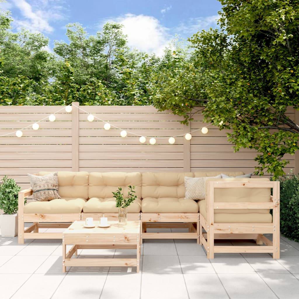 Vidaxl - Salon de jardin 6 pcs Bois de pin massif vidaXL 3186466 - Image 1