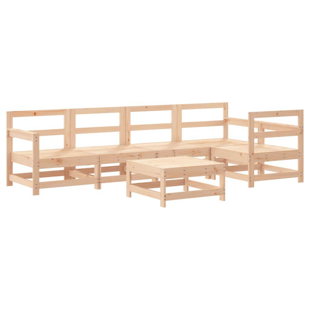 Vidaxl - Salon de jardin 6 pcs Bois de pin massif vidaXL 3186466 - Image 2