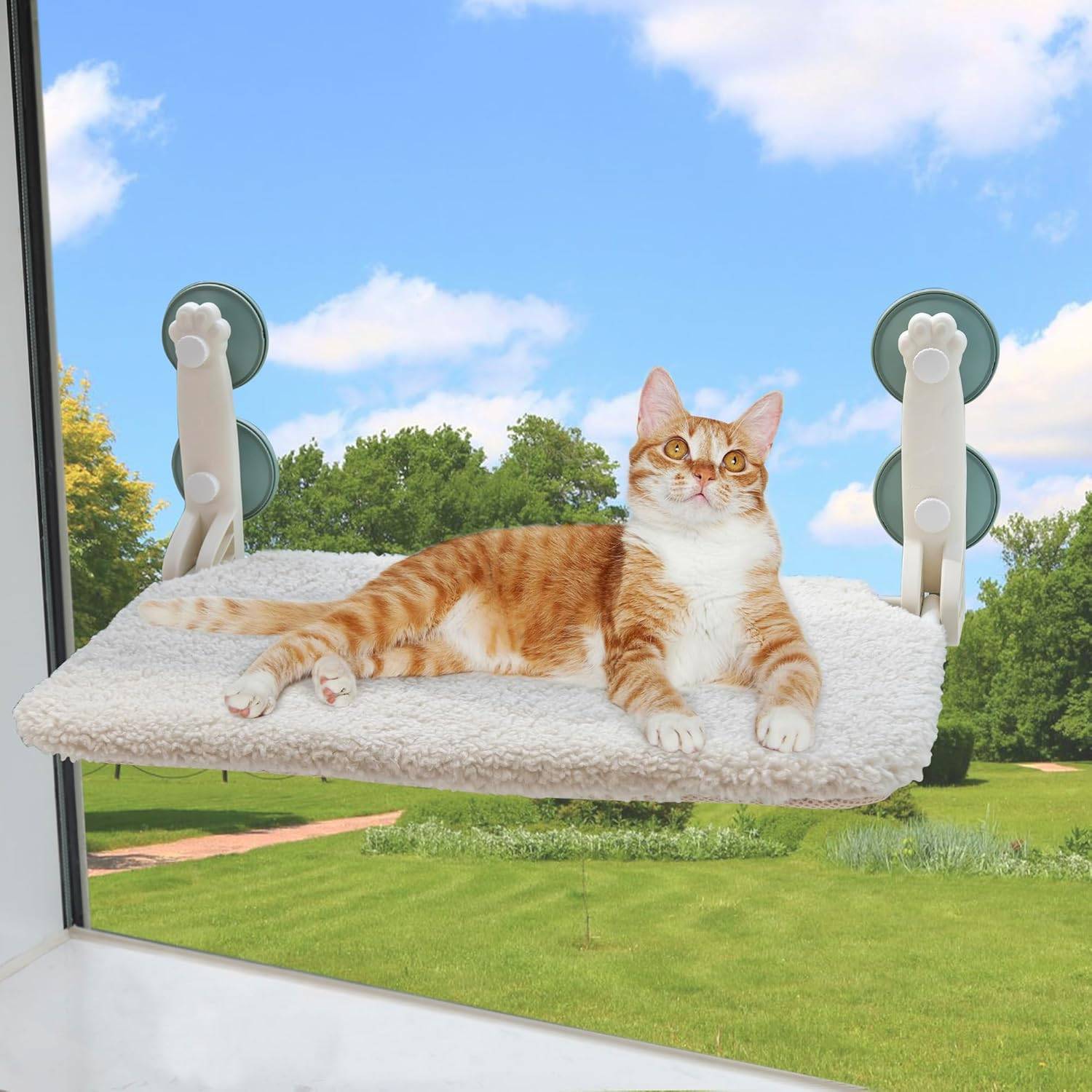 Hamac Chat Fenetre Pliable Beige M