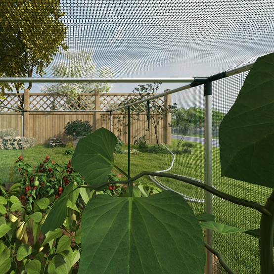 Cage culture serre de jardin acier HDPE potager protection plantes porte zippée 240x110cm vert - ComfortXL Outdoor Living - Image 10