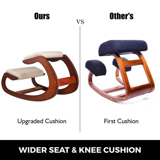 VEVOR Fauteuil ergonomique à genoux, lourd duty. Meilleure posture, pliable. Bureau, méditation. - Image 4