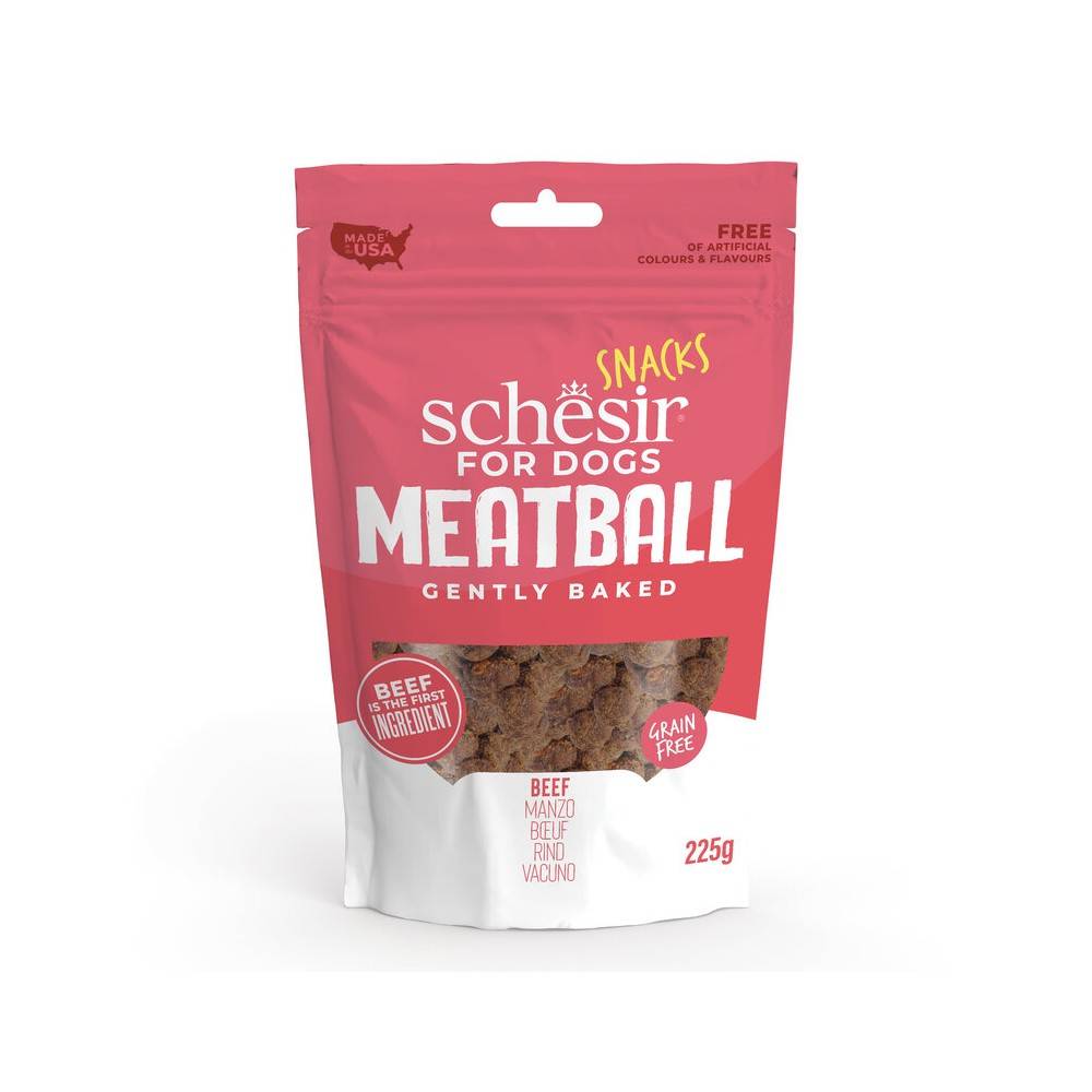 Schesir - Schesir Chien - Boulettes/boeuf Friandises Snack 225 g