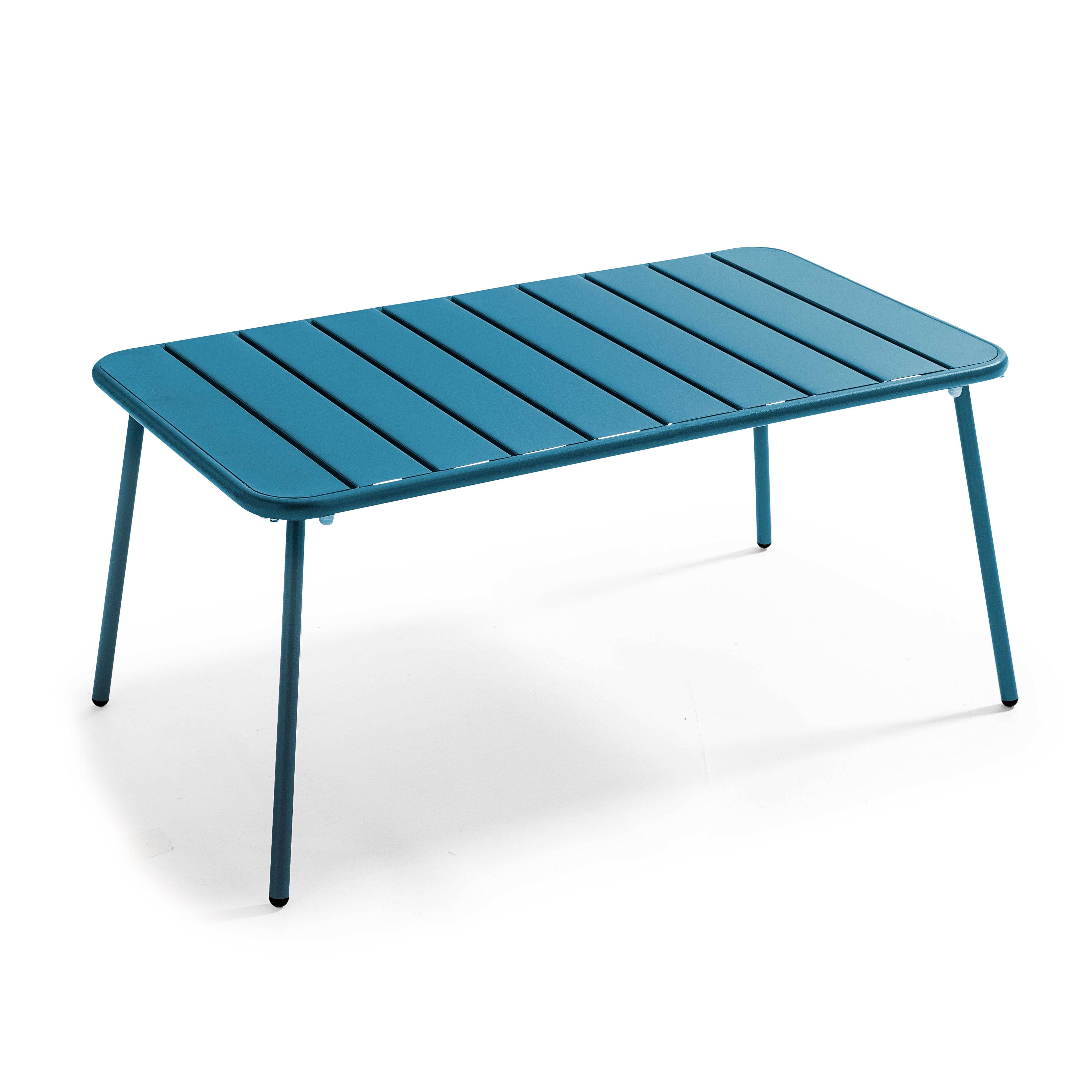 Oviala - Table basse de jardin acier bleu pacific Palavas - Oviala - Image 3