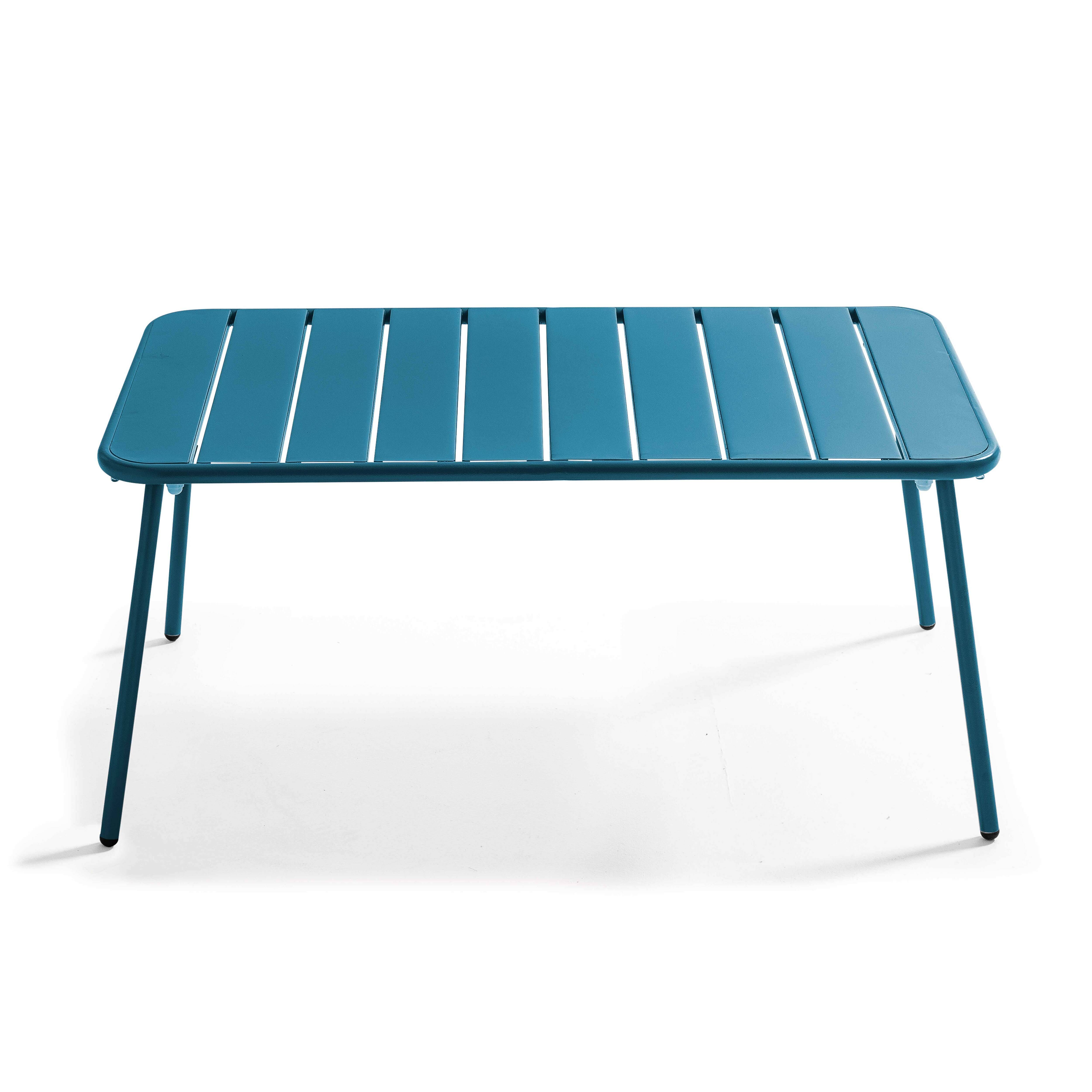 Oviala - Table basse de jardin acier bleu pacific Palavas - Oviala - Image 4