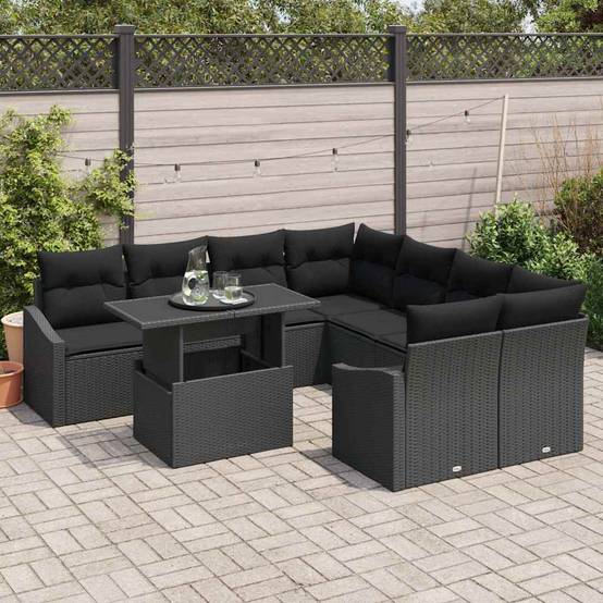 ComfortXL - Salon de Jardin Noir Chic 9 Pièces avec Fauteuils et Canapés pour Soirées Élégantes en Extérieur – ComfortXL Outdoor Living - Image 3