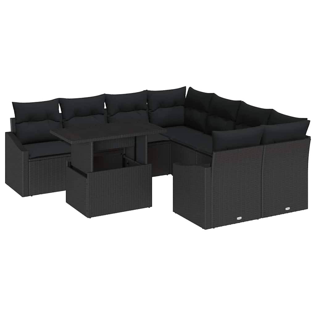 ComfortXL - Salon de Jardin Noir Chic 9 Pièces avec Fauteuils et Canapés pour Soirées Élégantes en Extérieur – ComfortXL Outdoor Living - Image 2