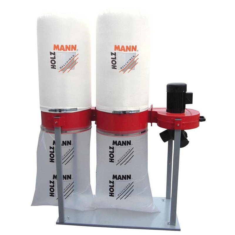 Aspirateur à copeaux de bois 2 x 307 L - 400 V - 2200 W Holzmann