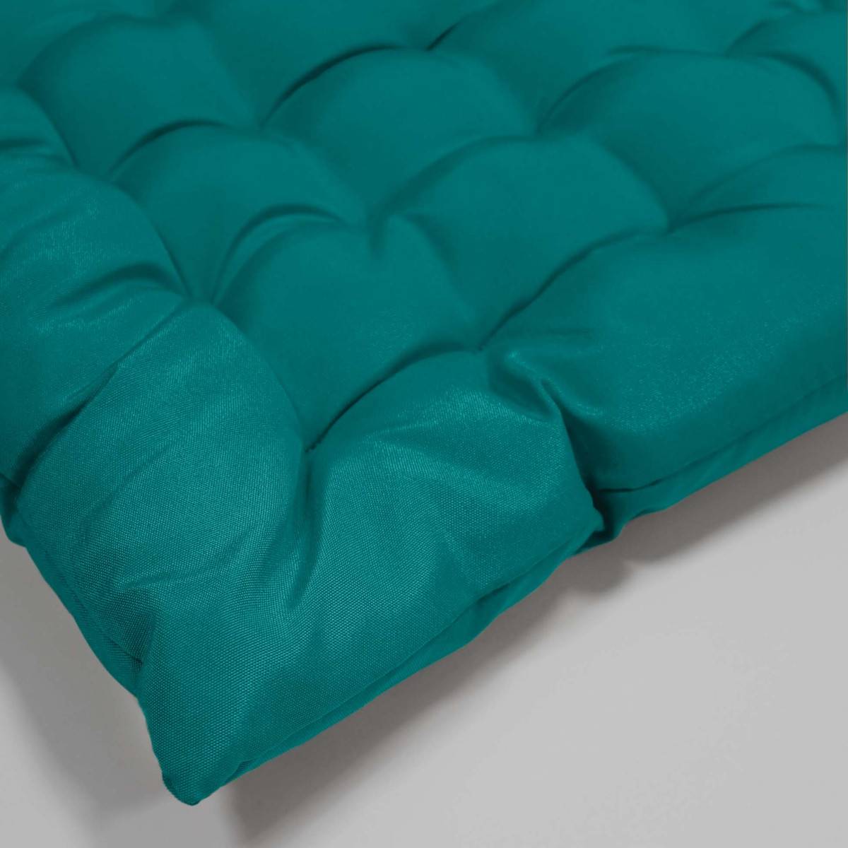Paris Prix - Galette de Chaise Matelassée "Essentiel" 40x40cm Bleu Paon - Image 4