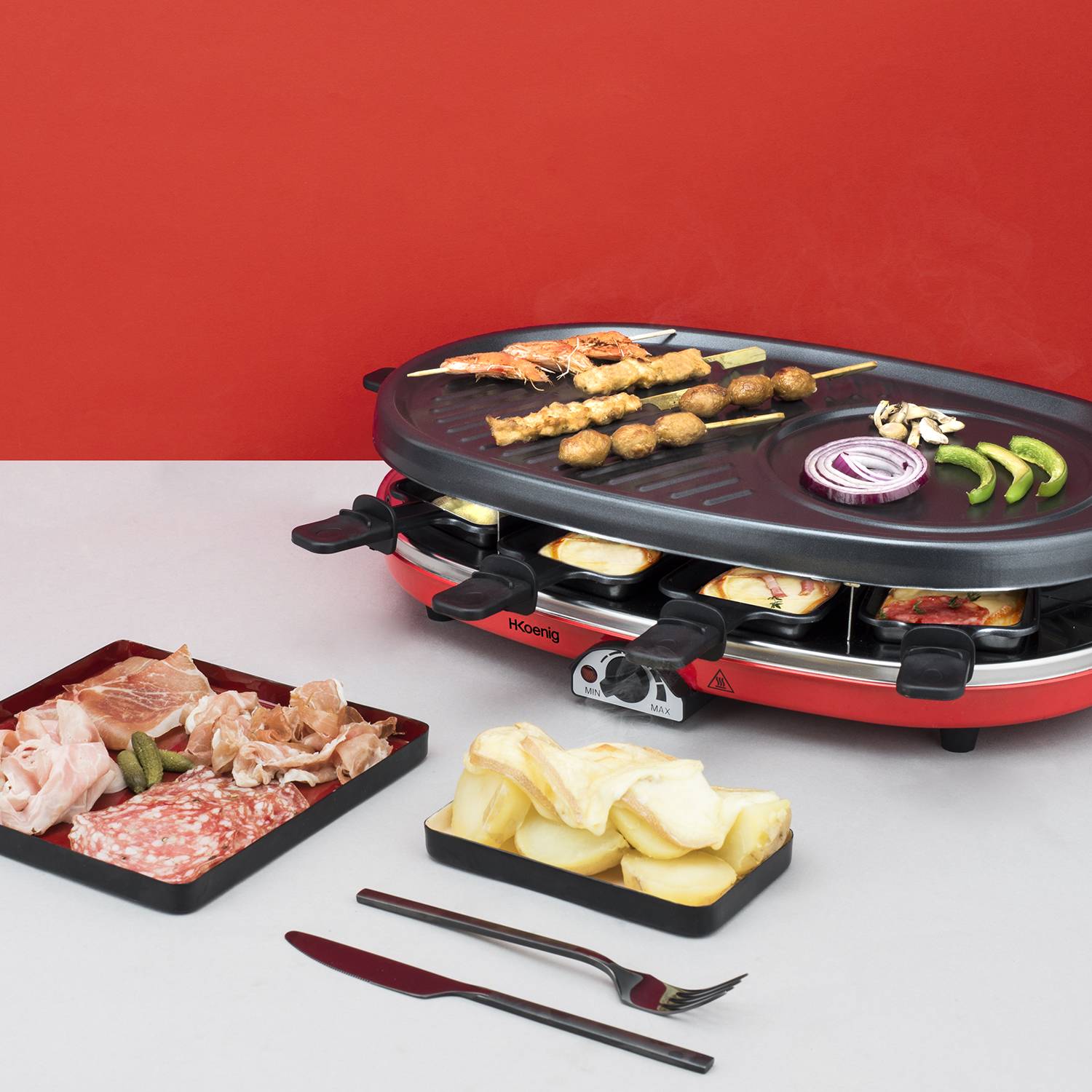 H.Koenig - Appareil à raclette 4 en 1 - RP418 H.Koenig - Image 8