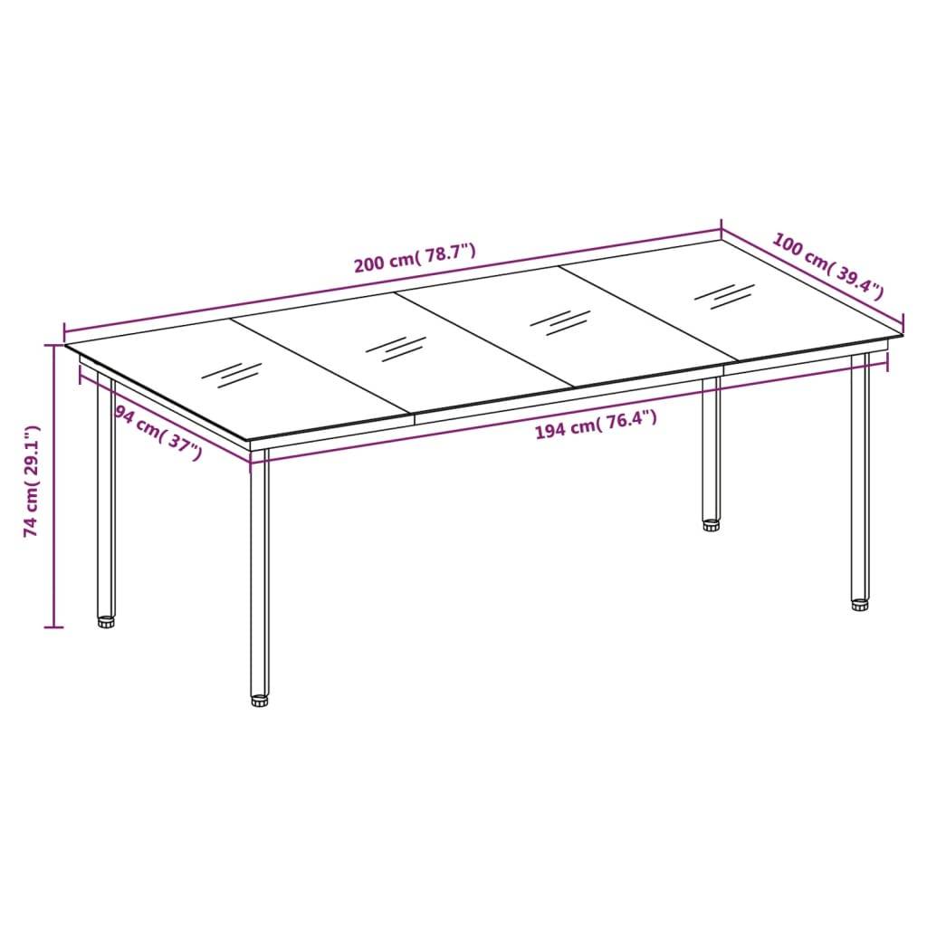 Grand Salon de Jardin 8P 200cm Rotin PVC Coussins Gris – ComfortXL Outdoor Living - Image 7