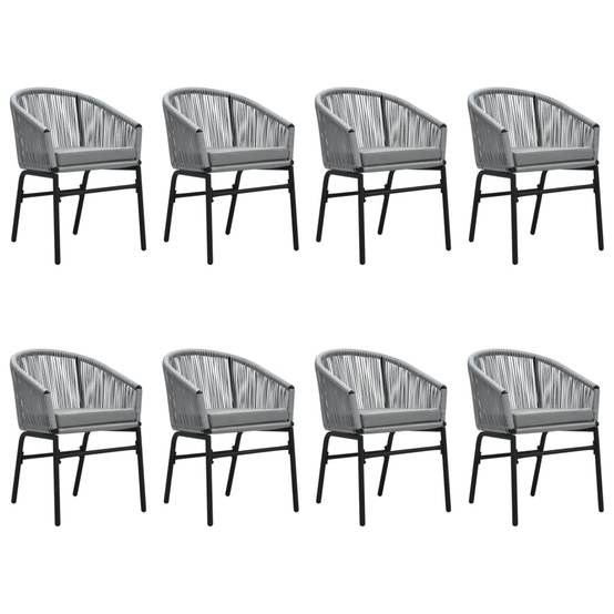 Grand Salon de Jardin 8P 200cm Rotin PVC Coussins Gris – ComfortXL Outdoor Living - Image 3