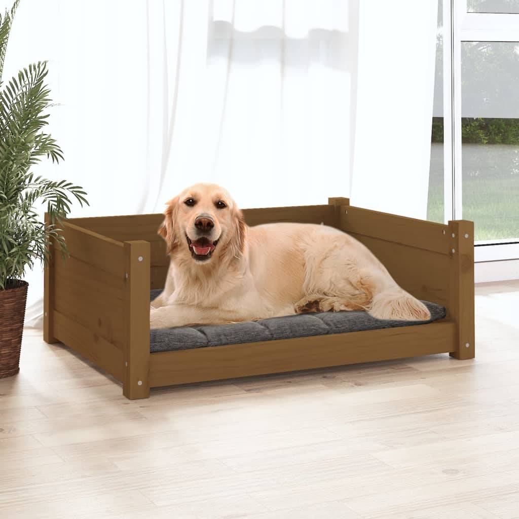 Vidaxl - Lit pour chien Marron miel 75,5x55,5x28 cm Bois de pin solide vidaXL 821455 - Image 4