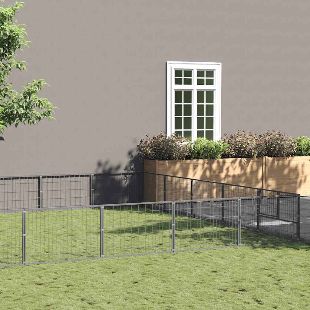 Vidaxl - Chenil Argenté 45 m² Acier vidaXL 3082167 - Image 1