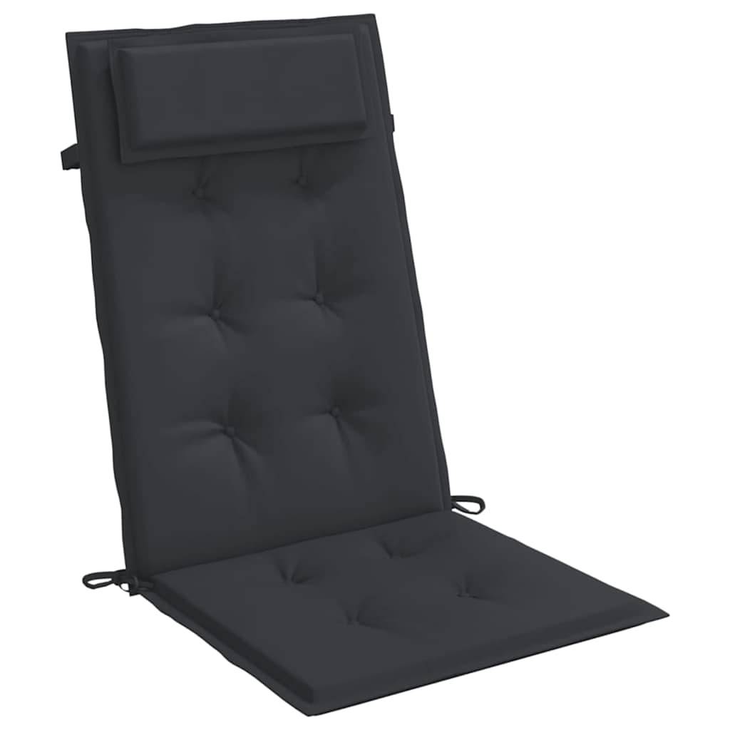 ComfortXL - Lot de 6 Coussins pour Chaise de Jardin Dossier Haut Tissu Oxford Imperméable Salon de Jardin Noir 120x50cm – ComfortXL Outdoor Living - Image 5
