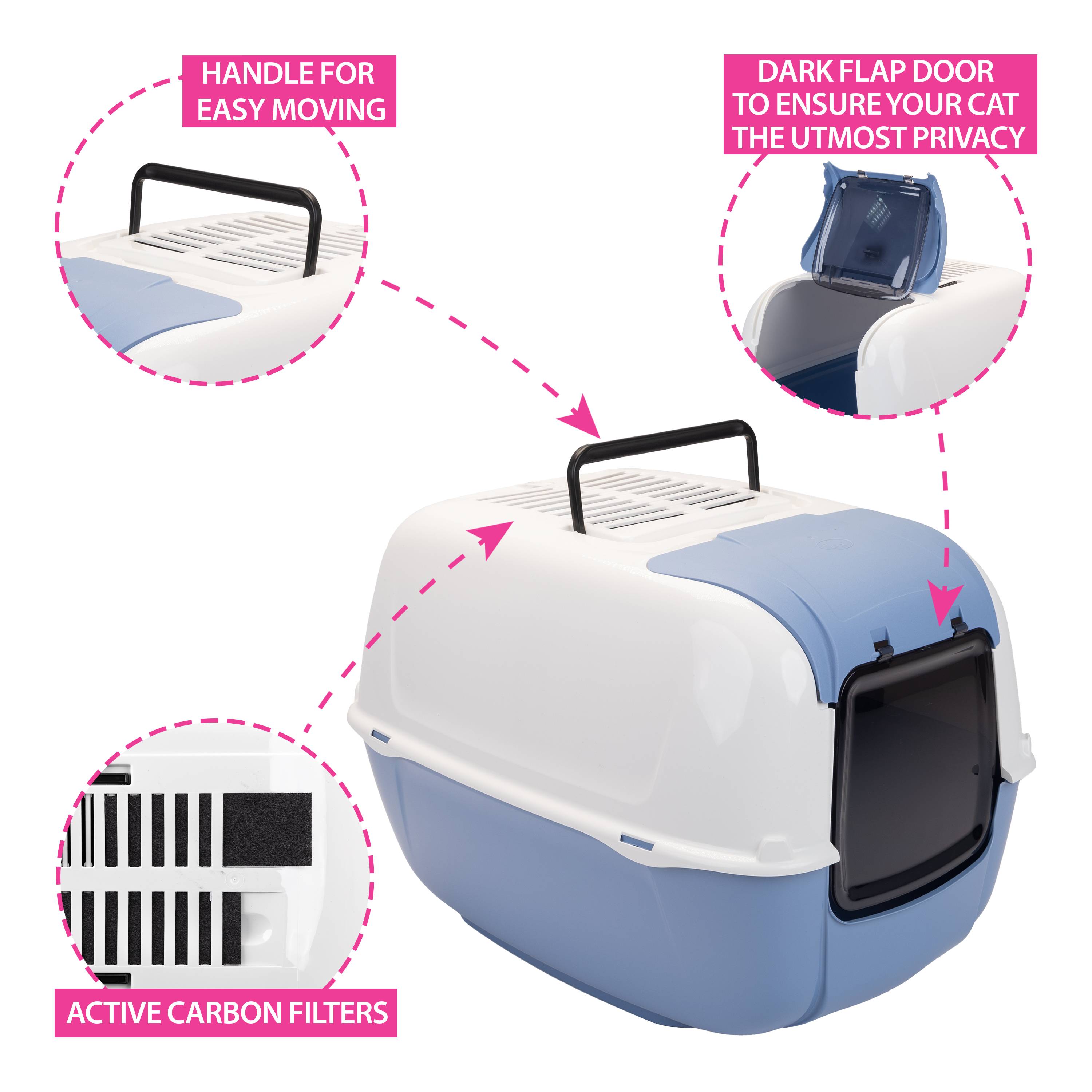 Ferplast - Ferplast PRIMA CABRIO litière fermée chat chats filtre à charbon - Image 5