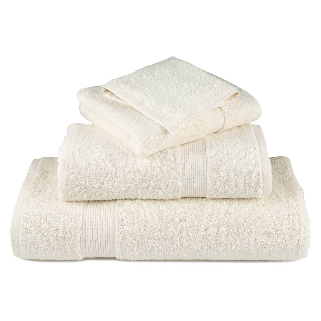Nappe / serviette coton crème  70 x 140 cm  - Prolenta premium p336.3 - Image 4