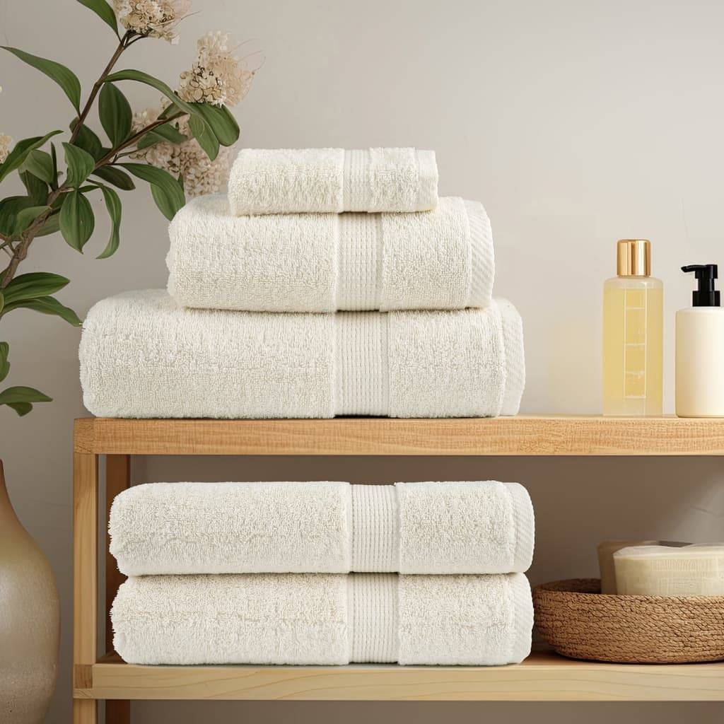 Nappe / serviette coton crème  70 x 140 cm  - Prolenta premium p336.3 - Image 3
