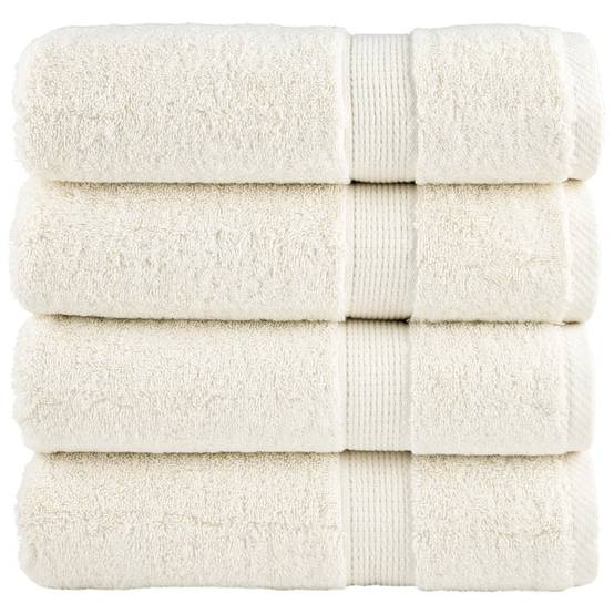 Nappe / serviette coton crème 70 x 140 cm - Prolenta premium p336.3 - Image 2