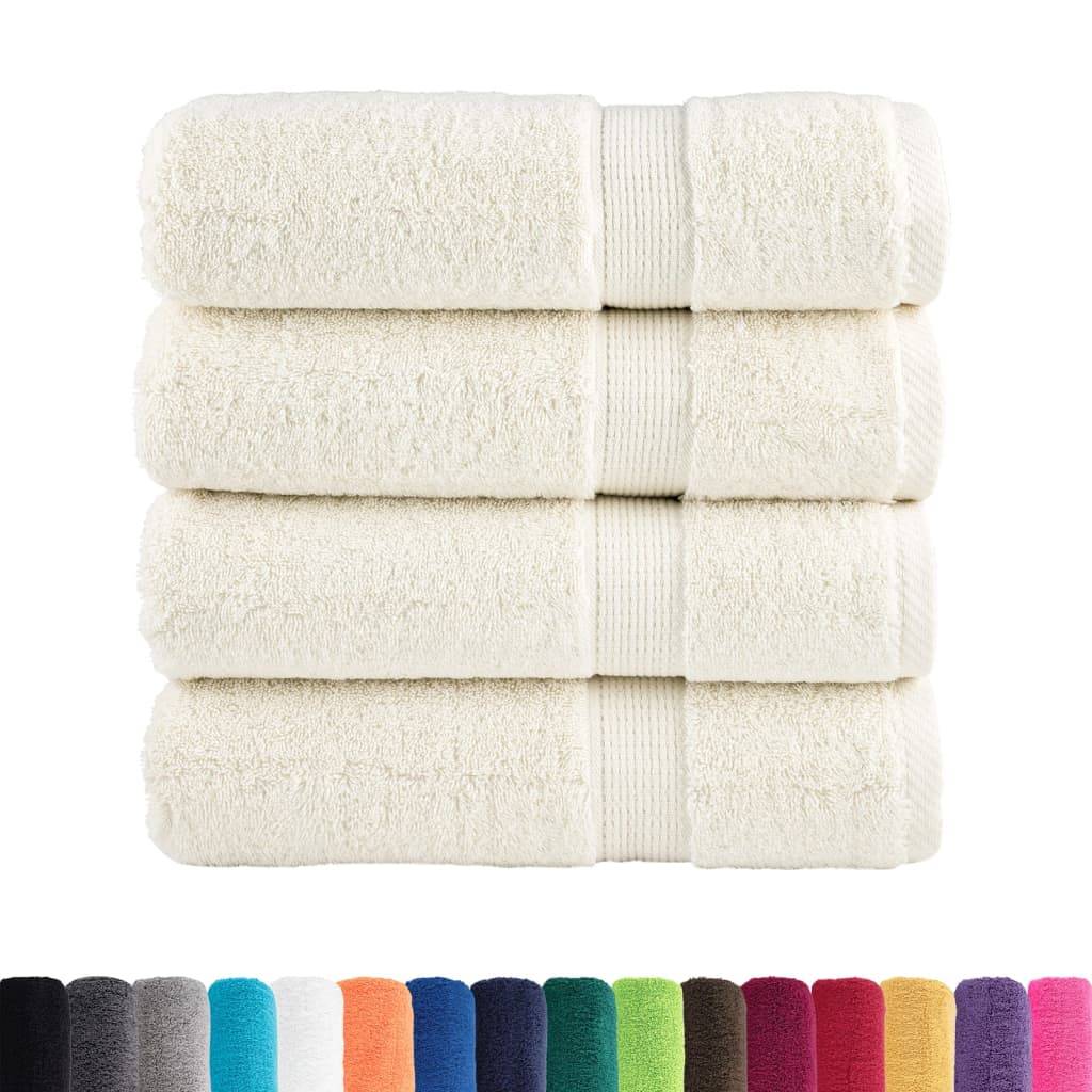 Nappe / serviette coton crème  70 x 140 cm  - Prolenta premium p336.3 - Image 1