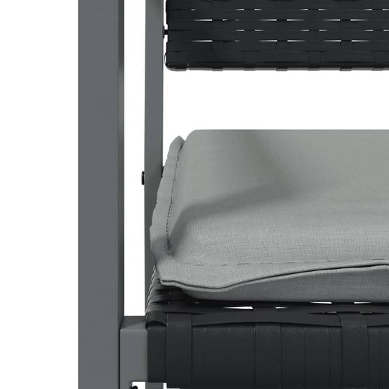 PANGIVO - Chaises de jardin rotin noir avec coussins 54 x 62,5 x 89 cm - PANGIVO - Image 7