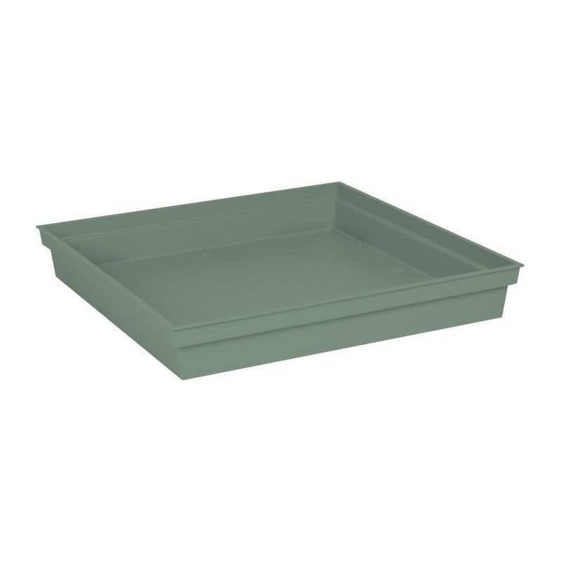 EDA Plastiques - Eda Plastique - Soucoupe Carree Toscane - 40 Cm - Vert Laurier