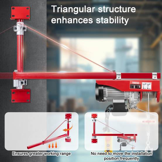 Treuil Electrique et Bras de support de palan électrique,Chevre de Levage 220v 1200W - Image 4