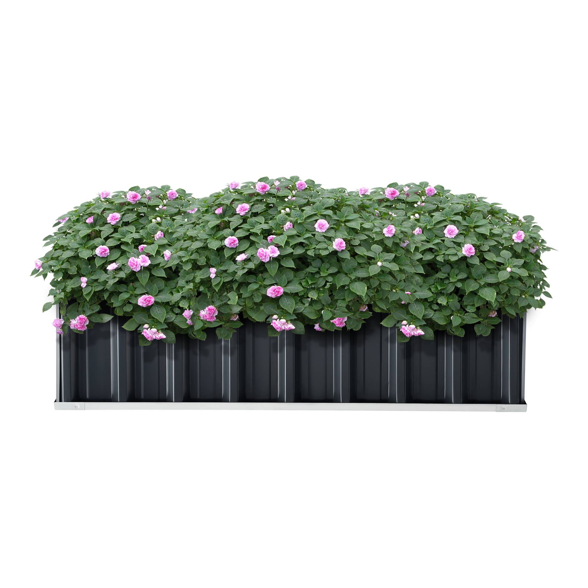 Jardinière Zevenaar rectangulaire acier galvanisé 118 x 90 x 30 cm anthracite [en.casa] - Image 1