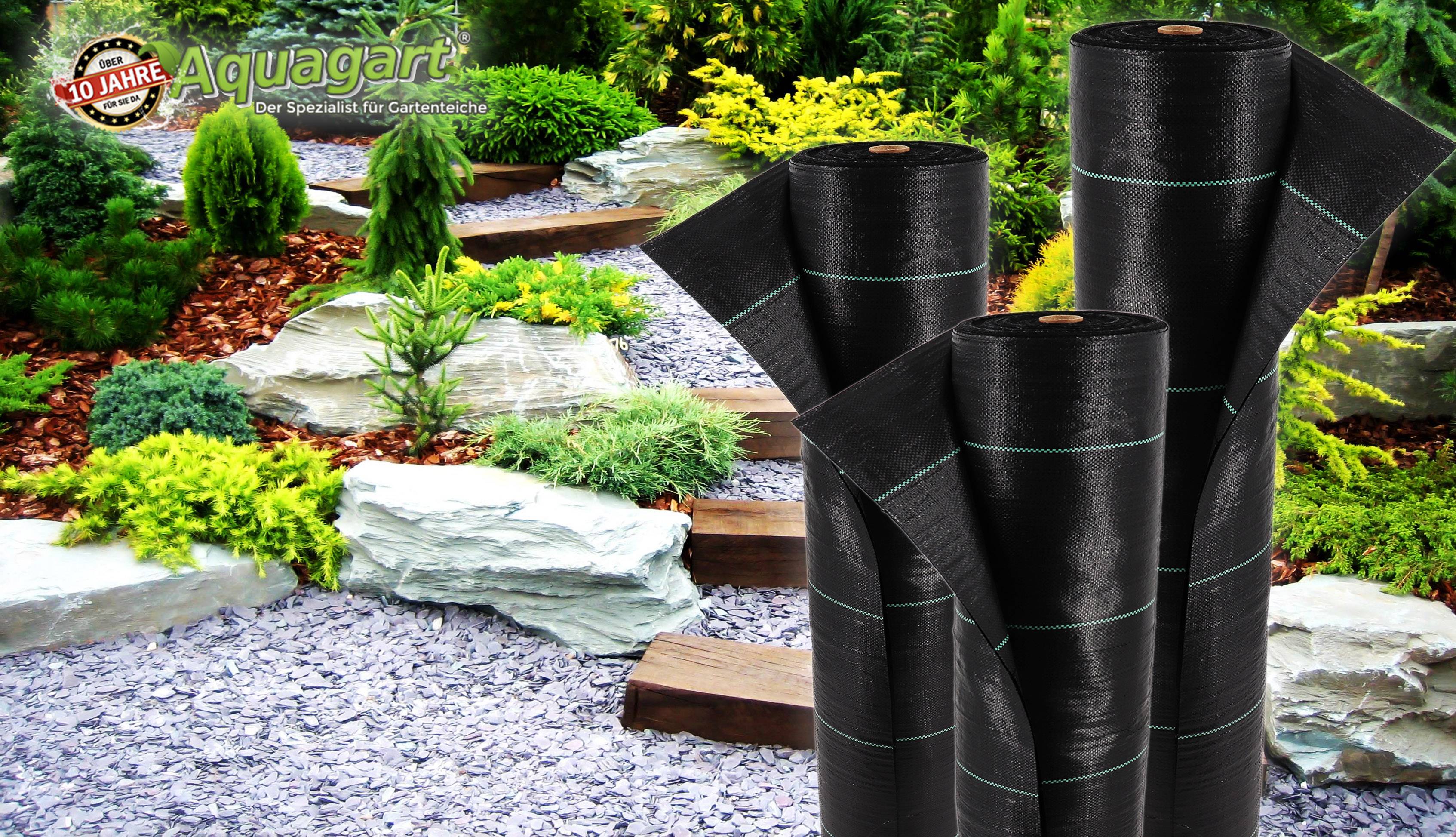 184 m² tissu de sol, bâche anti-mauvaises herbes, bâche de paillage 100 g, 2 m de large, noir - Image 2