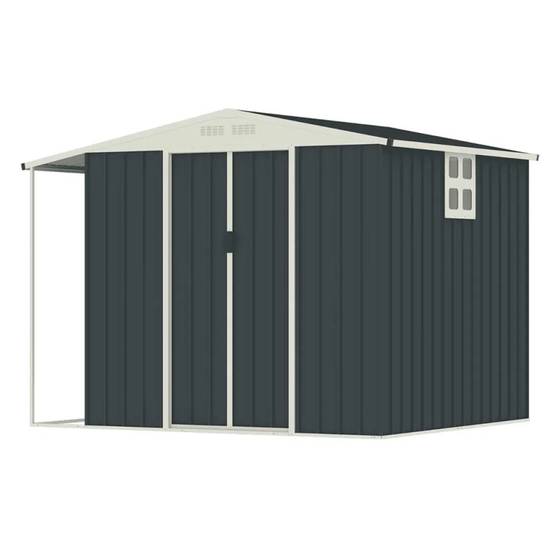 Abri de jardin Argence en acier avec carport - 2 Portes coulissantes 1,28m² - Image 5